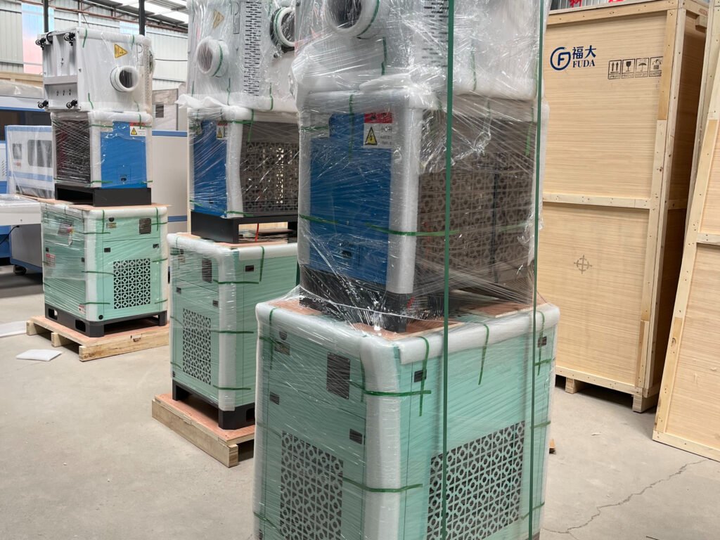 Screw Air Compressor fuda 10a wooden case heavy duty screw air compressor for garment factories