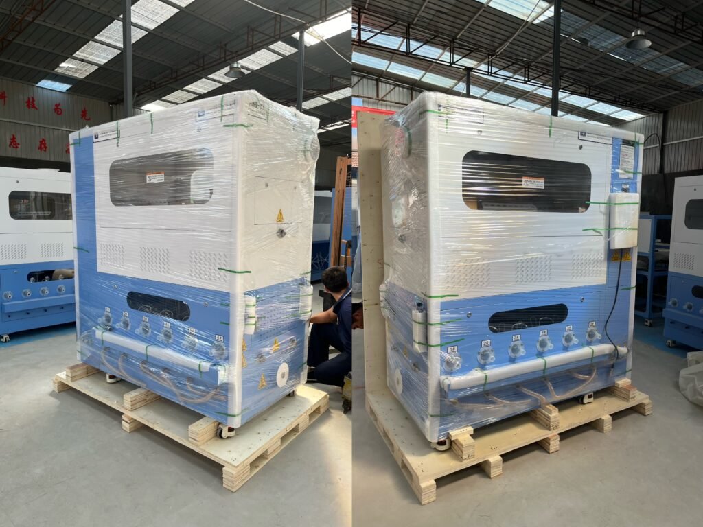 fuda 12t6c wooden case dual head ball fiber filling machine
