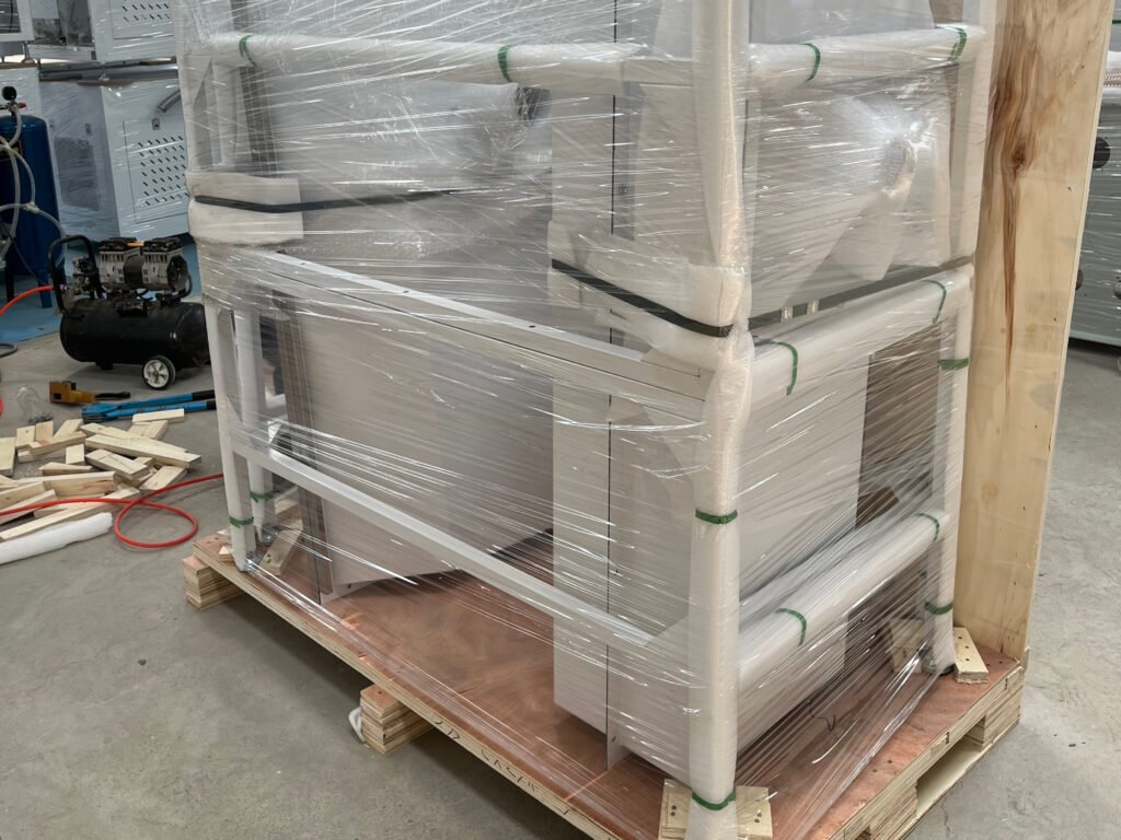 Synthetic Fiber Blowing Machine fuda 8f8d wooden case compact synthetic down stuffing machine