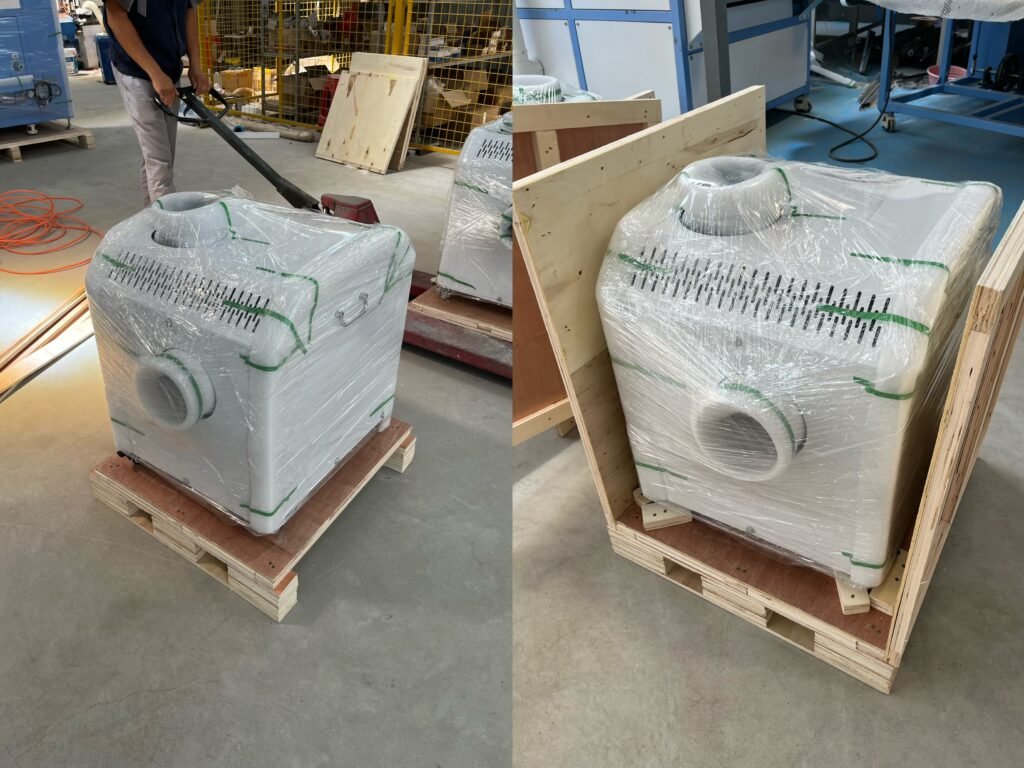 fuda 8t6d wooden case eight scales automatic real down filling machine