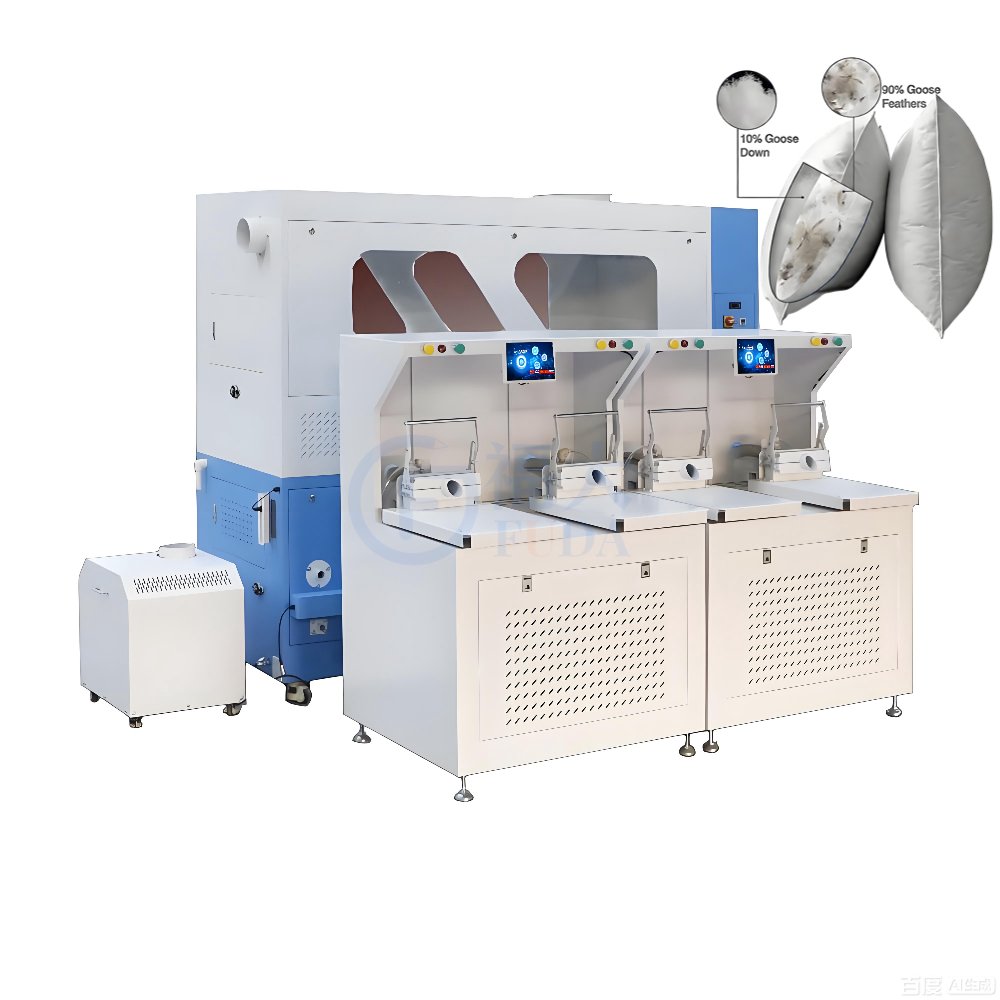 image h428c fuda automatic weighing feather pillow filling machine